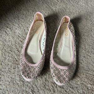 Ollio Women's Lace Pink Flats